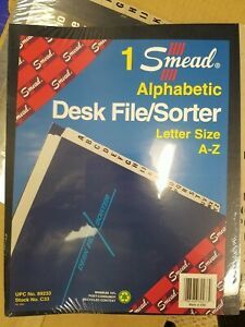 Smead Desk File/Sorter, Alphabetic A-Z, 20 Dividers, Letter Size, Blue 89233