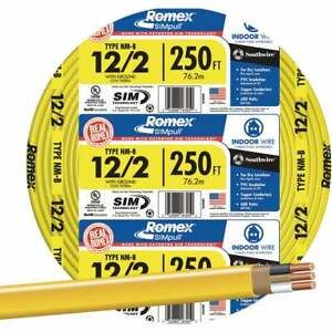 Romex 250 Ft. 12-2 Solid Yellow NMW/G Wire 28828255  - 1 Each