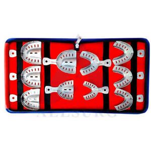 AllSurg Dental Surgical Instruments IMPRESSION TRAY SET OF 10 IN BAG P/DENTURE