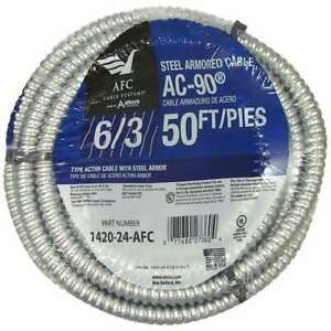 AFC Cable Systems 6/3 x 50 ft. BX/AC-90 Stranded Cable 1420-24-AFC