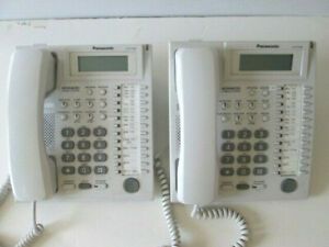 Two Panasonic KX-T7735 Proprietary Office Telephone, 3-Line LCD  White