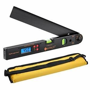 Neoteck Aluminum Digital Angle Finder Protractor 225° 16 inch Backlit LCD Dig...