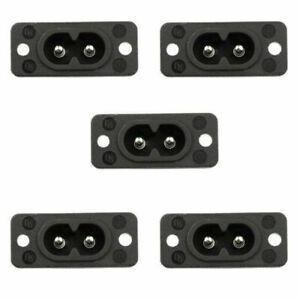5x IEC320 C7 2 Pin FeMale Power Socket With Switch 2.5A 250V For Boat AC-20A  N3
