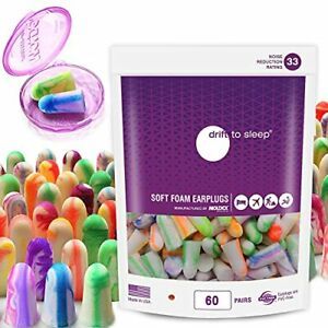 MOLDEX Sparkplugs Soft Foam Ear Plugs 60 Pairs Earplugs - 33dB Highest NRR Made