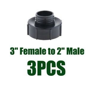 3 Pcs IBC Tote Tank Valve Adapter Connector, 3 inch 100mm DN80 Female Thread to