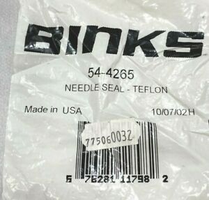 Lot Of 9 binks  seal 54-4265 needle seal Teflon