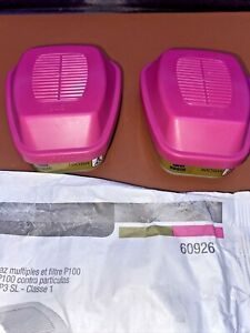 3M 60926 Multi Gas/Vapor Cartridge/Filter, P1OO, 1 Package of 2 Cartridges OPEN