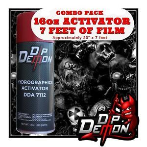 16oz hydrographic film / activator Bio-Death Skulls hydro dip dipping wizard