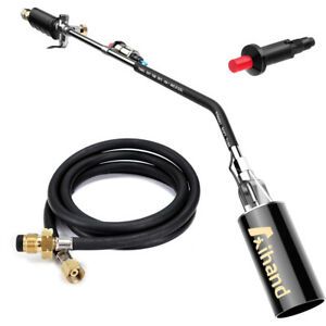 Heavy Duty 6.5 FT Hose Over 3000°F Torch Weed Burner for Weeds Sear Meat Burning