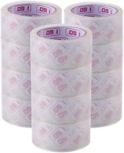 I GO 12 Pack Packaging Tape, Clear Packing Tape Refill Rolls for Shipping, &amp; x