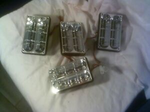 Lot of 4 Whelen 400 Series Freedom Super LED Lightheads   6X6 Amber