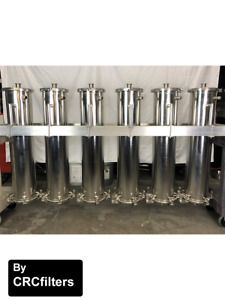 (6) Extraction / Chromatography columns and mounting rack. Video in description