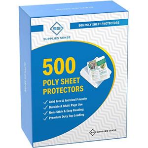 500 Page Protectors 8.5 x 11, Top Loading / 3 Hole Design Sheet Protectors, Safe