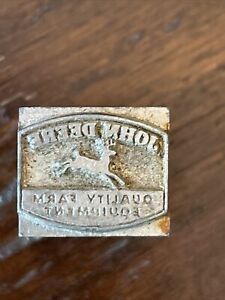 John Deere Typeset Metal Stamp