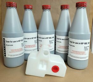 KIP 1800 1880 Toner (SUP1800-103 SUP1880-103) - 5 Bottles with Waste Contaner