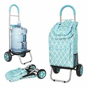 Trolley Dolly Moroccan Tile Shopping Grocery Foldable Cart