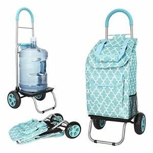 Trolley Dolly Moroccan Tile Shopping Grocery Foldable Cart