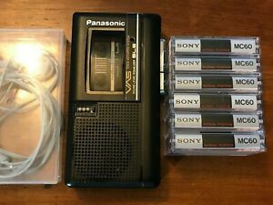Panasonic RN-122 VAS Voice Activated Microcassette Recorder and 6 Tapes