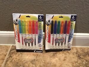 Pilot FriXion Colors Erasable Marker Pen, Bold Point 2.5mm, 2 Packs Lot 12 Paste