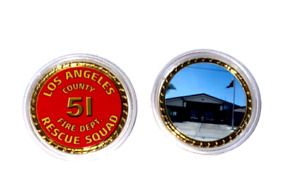 Beautiful LA County Squad 51 Station 51 fire fighter Rescue Squad    Coin