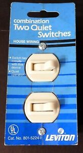 Leviton Two Quiet Switches  Side Wire Combination Switch Cat. # 801- 5224 -1