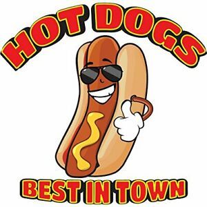 HOT Dogs All Beef 48&#034; Concession Decal Sign cart Trailer Stand Sticker Equipment
