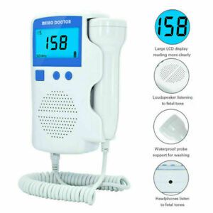 Fetal Meter Baby Heartbeat Monitor FHR LCD Probe Pregnancy 3.0MHz