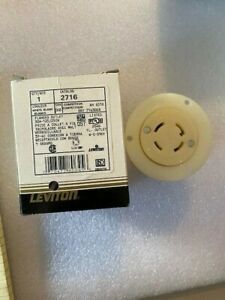 Leviton Flanged Outlet L14-30 Female Panel Mount
