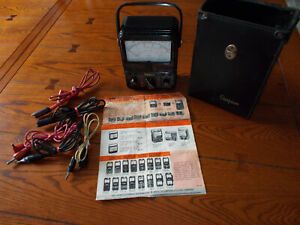 SIMPSON MODEL 260 SERIES 4 ANALOG MULTIMETER WORKING W/CASE, PROBES &amp; LITERATURE