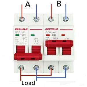 Dual Power Manual Transfer Switch For Generator Changeover Switch (2P 63A 400V)