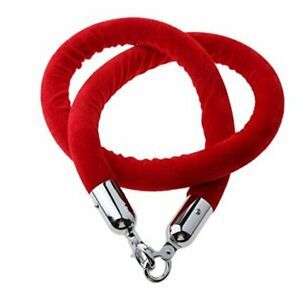 Velvet Hanging Ropes Crowd Control Stanchion Ropes fit for Movie 1.5Meter Red