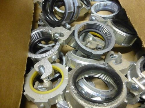 Lot of 12  ground bushing 1&#034; inch  aluminum grounding  gasket threaded for sale