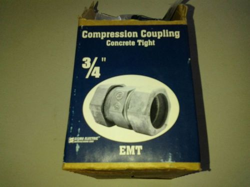 Lot of ten 3/4&#034; emt compression coupling~concrete tight~sigma  #49261 brand new for sale