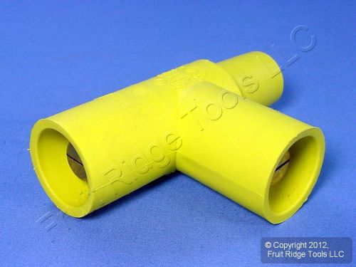 Leviton yellow cam-type plug parallel tap connector 16 series 400a 600v 16a21-y for sale