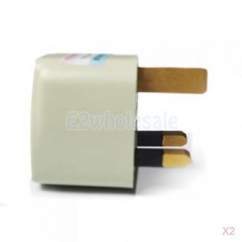 2x us / euro / asia / au plug to uk plug ac power adapter for sale