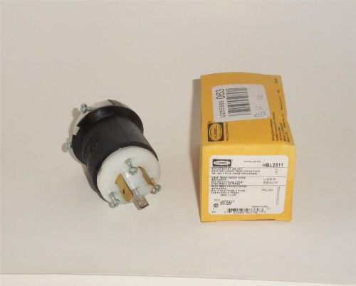 Hubbell HBL2311 Twist-Lock Plug Connector 20a 125v 2 Pole 3 Wire NOS