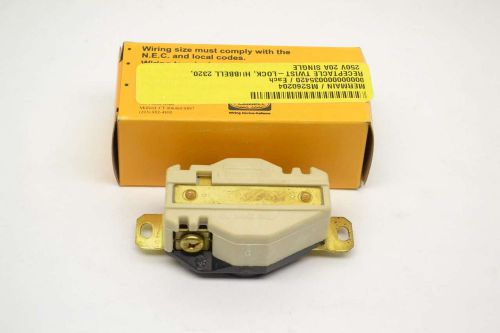 Hubbell hbl2320 twist-lock 250v-ac 20a amp 3w 2p receptacle b400148 for sale