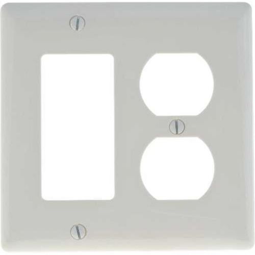 Decorator wallplate 2-gang duplex receptacle white np826w np826w 883778104251 for sale
