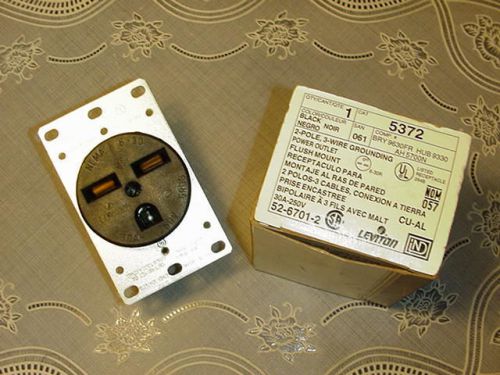 Leviton power outlet receptacle 5372 30a 250v 6-30 for sale