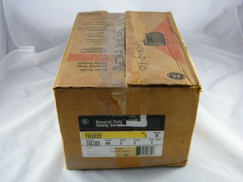 Ge ~ indoor fusible general duty safety switch ~ tg3222 60a  240 vac 250vdc for sale
