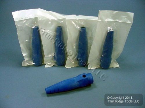 5 leviton blue 18 series male cam plug connector insulating sleeves 18sdm-22b for sale