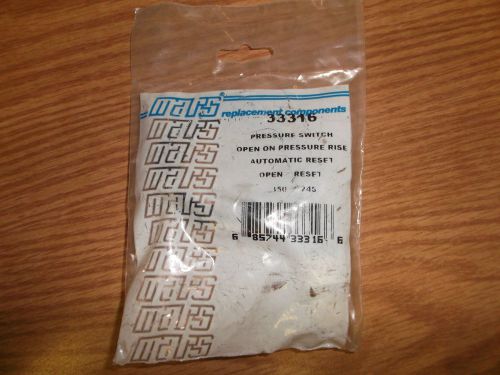 New mars 33316 high pressure switch 350 open 245 close for sale