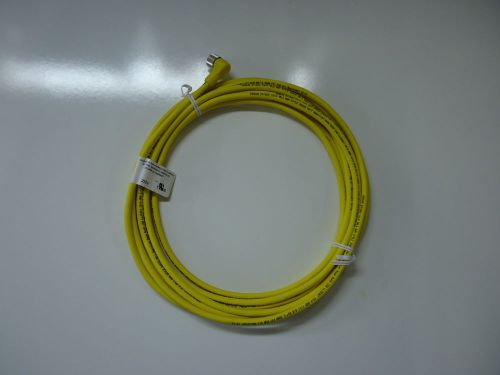 Lumberg automation m12 yellow cable, conductor rkwt 4-602/10m single ended for sale