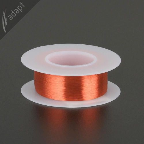 Magnet Wire, Enameled Copper, Red, 44 AWG (gauge), 155C, ~1/8 lb, 9625 ft