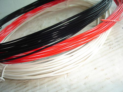 300 feet total stranded copper wire awg 20 3 colors red /wht  white black for sale