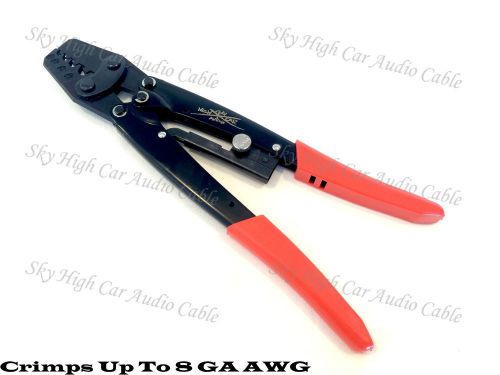 Sky high car audio wire crimper 16 through 8 ga awg w/ racketing lock and spring for sale