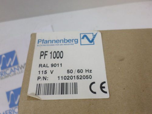 NEW PFANNENBERG PF1000  Filter Fan RAL 9011 115V 11020152050 Black New in box!