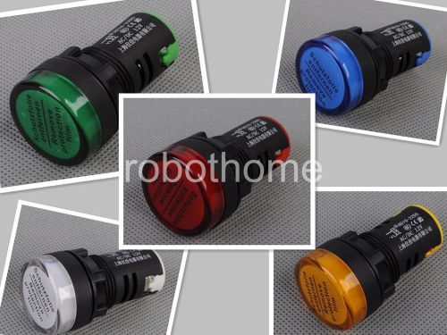 Green red yellow blue white 5 colors led indicator lights 12v 22mm for sale