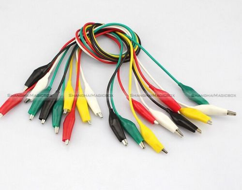10pcs 50cm Crocodile Clips Cable Double-ended Alligator Jumper Wire Test Leads
