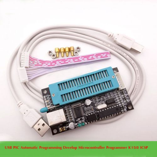 1pcs good usb pic k150 automatic develop microcontroller programmer + icsp cable for sale